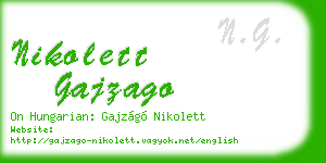 nikolett gajzago business card