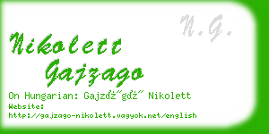 nikolett gajzago business card